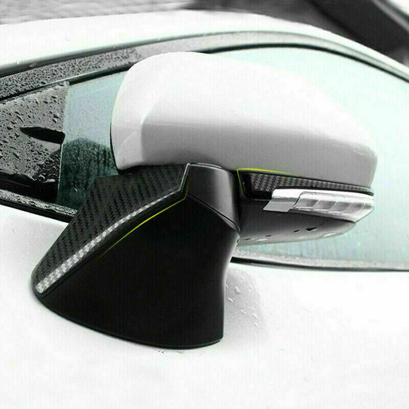 4X for Toyota for Camry 2018-2022 Carbon Fiber Rearview Mirror Base Cover Trim Strip