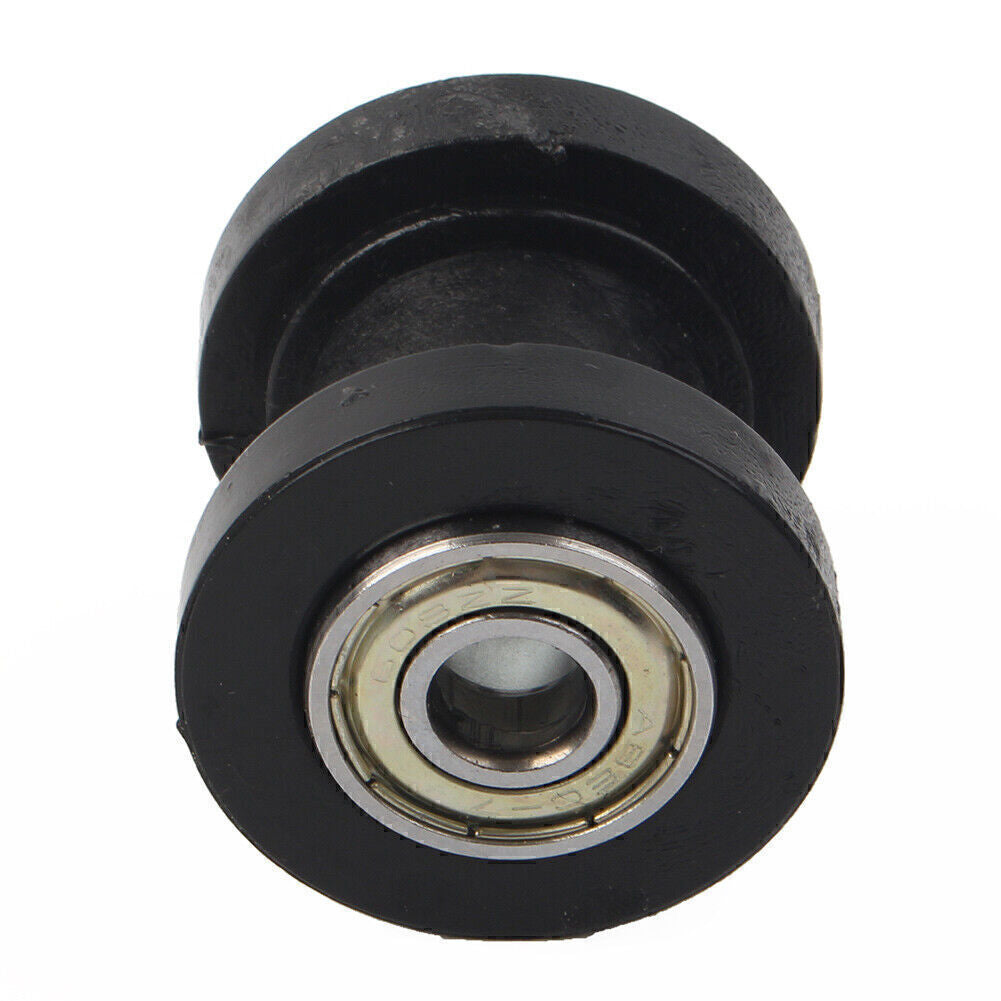 For Bike Motorcycle 8mm Chain Roller Slider Tensioner Guide Pulley Dirt Pit BLK