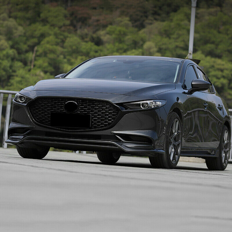 Glossy Black Front Bumper Grills Moulding Cover Trim for Mazda 3 Axela 2019-2024