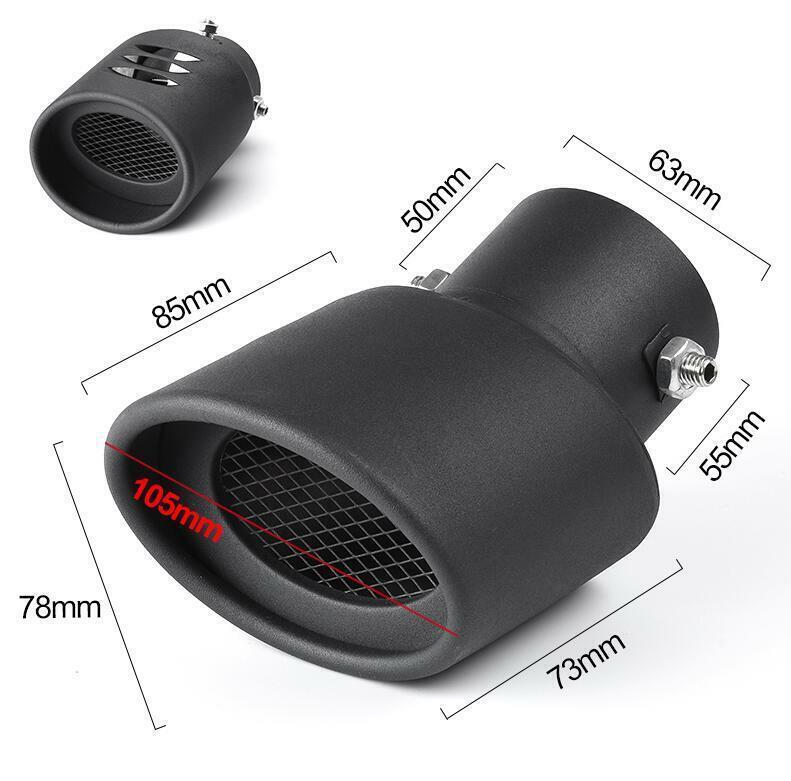 Car Matte Black Rear Exhaust Muffler Tip End Pipe for Toyota C-HR CHR 2016-2021