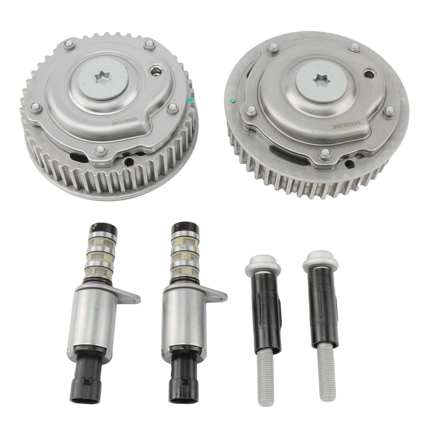 Pair Camshaft Adjusters Intake Exhaust for Chevrolet Aveo for Cruze Sonic L4 DOHC