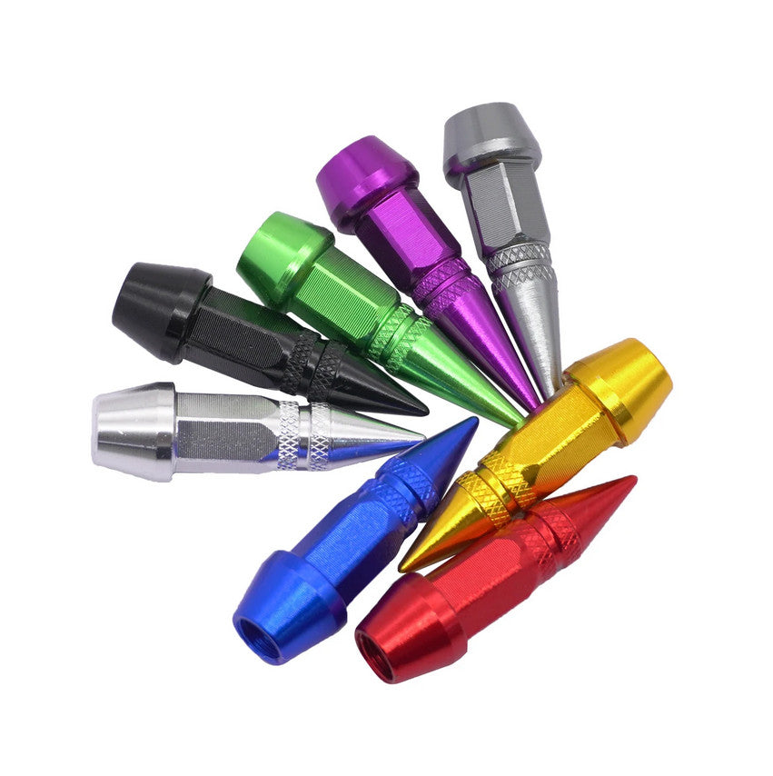 4-piece car tire valve cover rod air dust cover, dustproof and rustproof, silver, suitable for Mazda and for Kia .