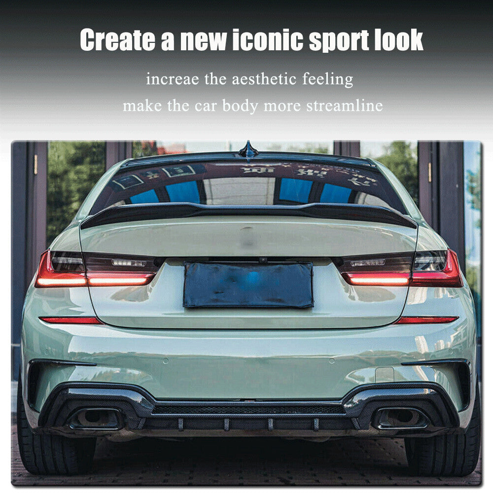 Fit for BMW 3 Series G20 G28 M-SPORT 19-20 Gloss Black Rear Bumper Diffuser Lip