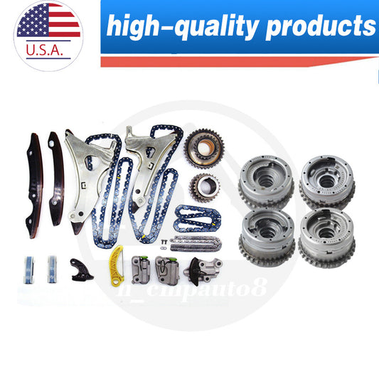 Timing Chain Kit +Camshaft Adjuster Intake Exhaust for Mercedes-Benz ML350 E350