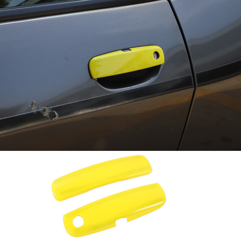 Yellow ABS Side Door Handle Panel Cover for Dodge for Challenger 2012-23 Accessories