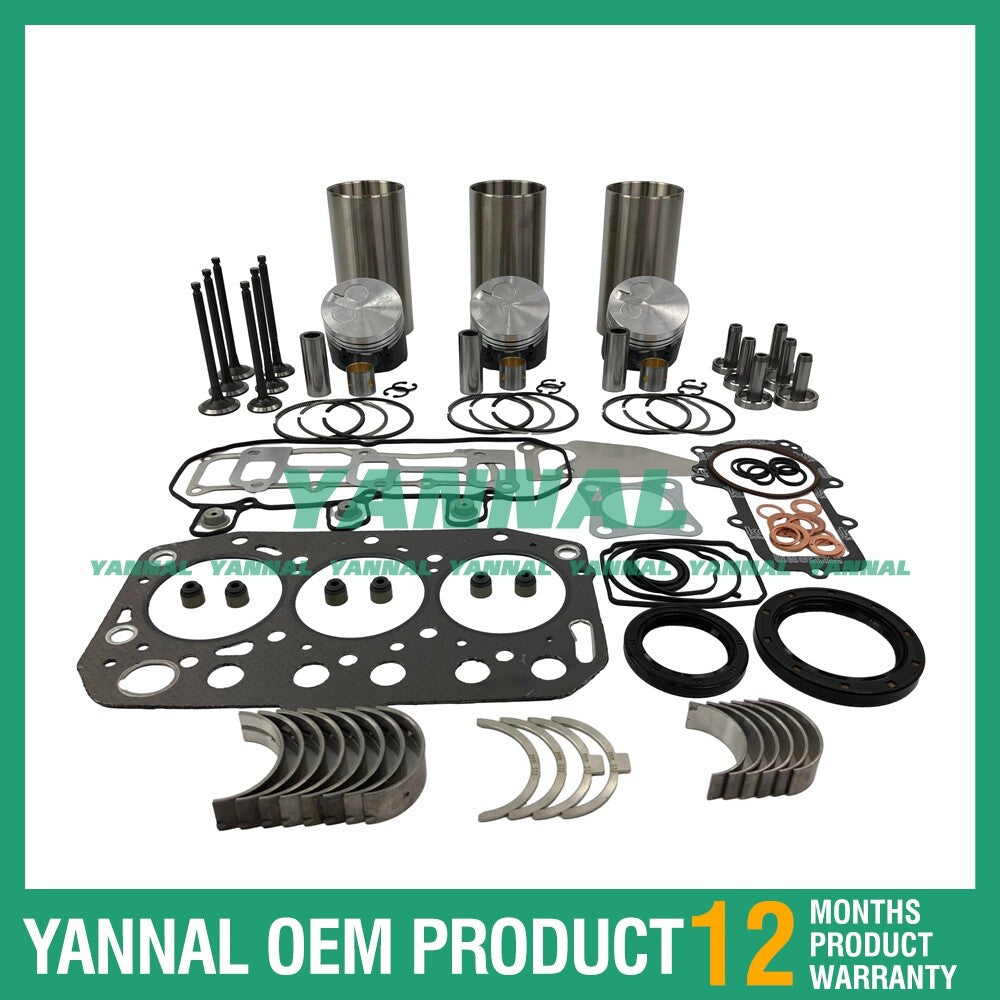 Overhaul and rebuild kit for Yanmar 3TNV70 piston ring full head gasket kit bearing