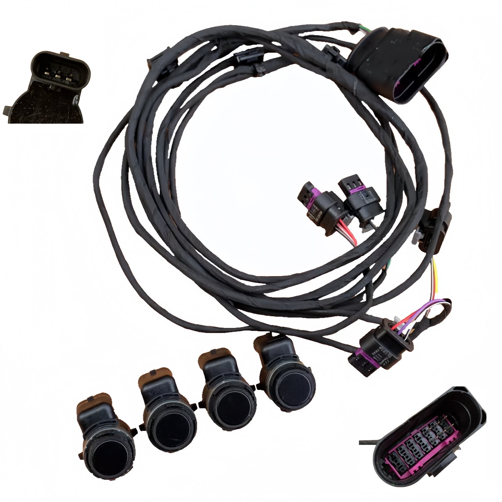 for Audi A 6C8 S6 RS6 Front Parking Sensor Wiring Loom Harness + Sensors 2018-23