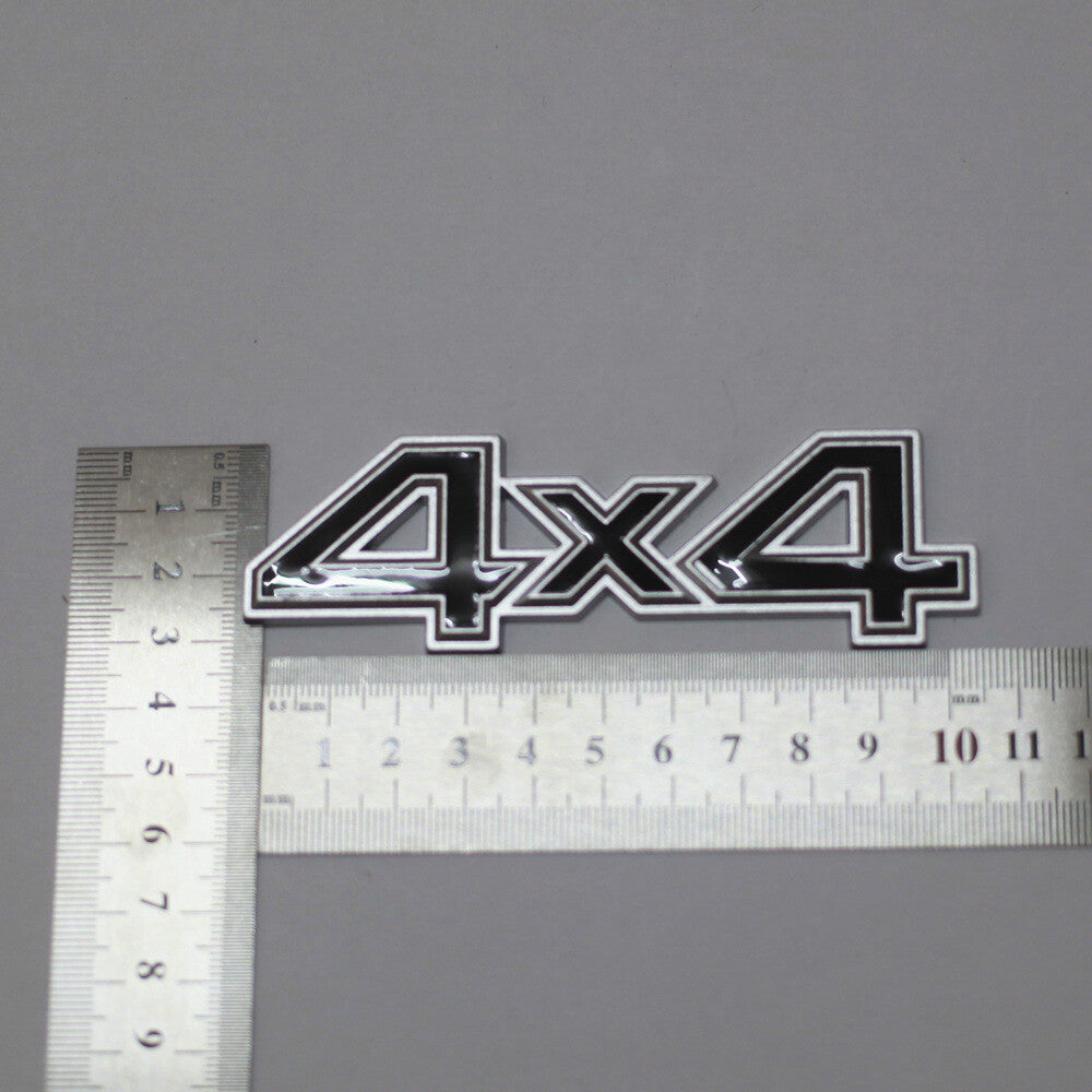 2x Silver Matte Black 4x4 Metal Emblem Decal Sticker Badge Car Motors Diesel SUV