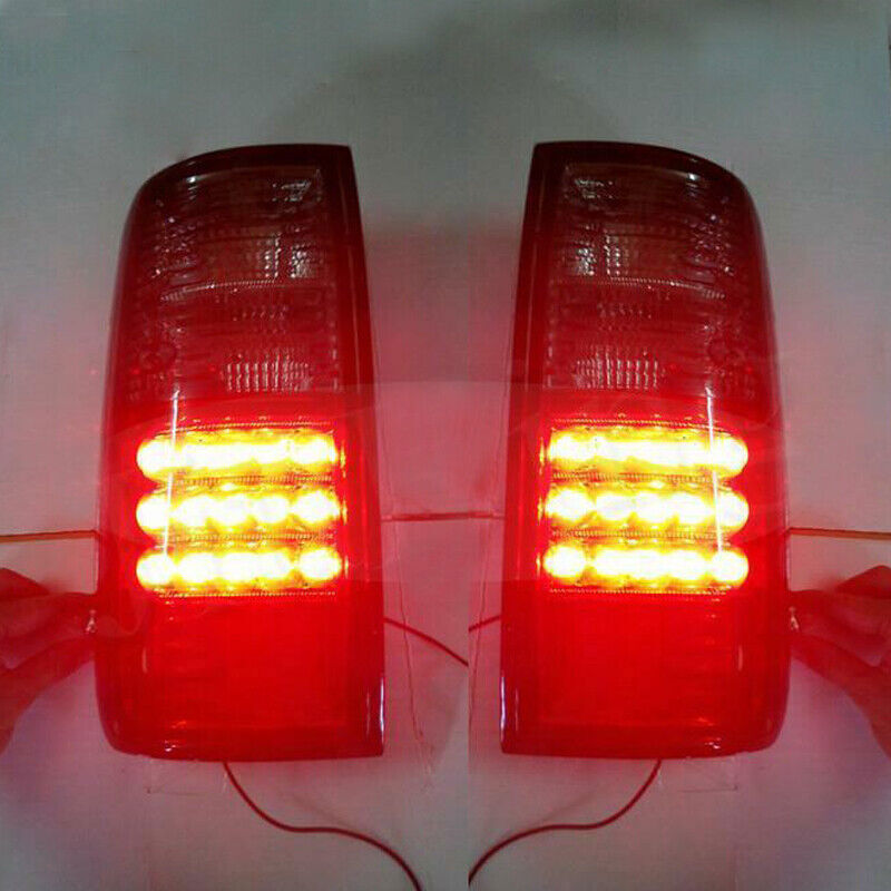 Red/Smoke Rear LED Tail Lights Pair For 1991-1997 for Toyota for Land Cruiser FJ80 LC80
