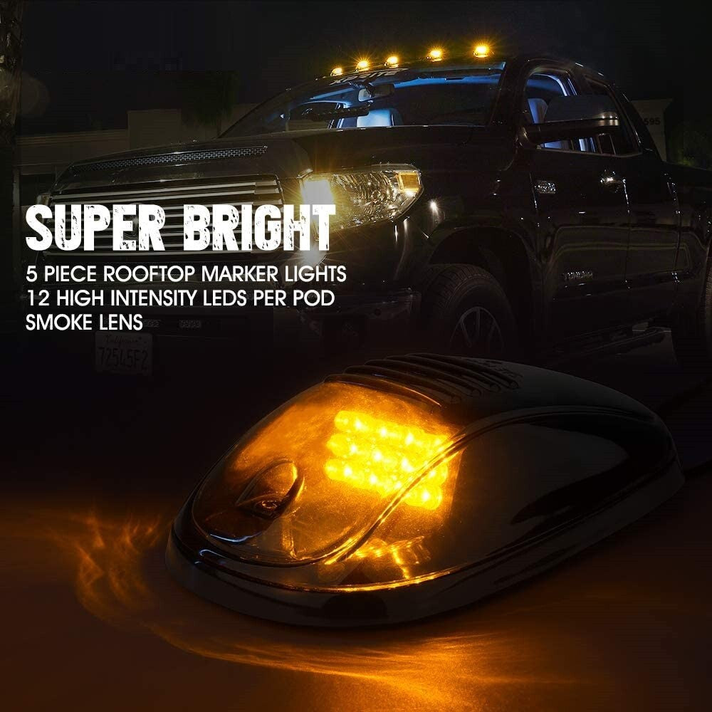 5 Smoke LED Roof Top Running Cab Marker Light for Chevy Silverado 1500 2500 3500