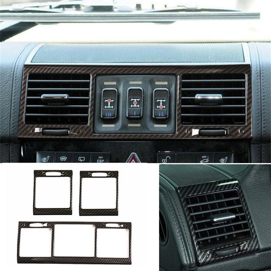 Carbon ABS Center Side Air Vent Outlet Cover for Benz G Class W463 G500 2004-11
