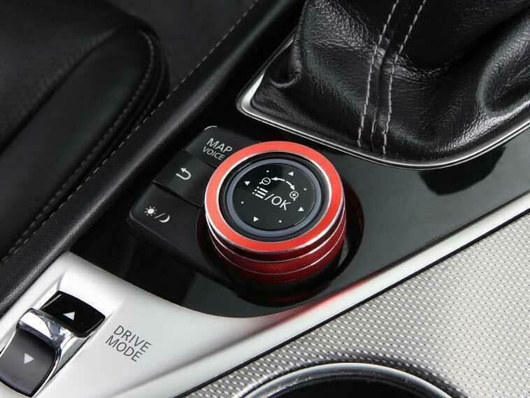 for Infiniti QX50 2018-2022 Red Aluminum Central Console Gear Shift Ring Knob 1