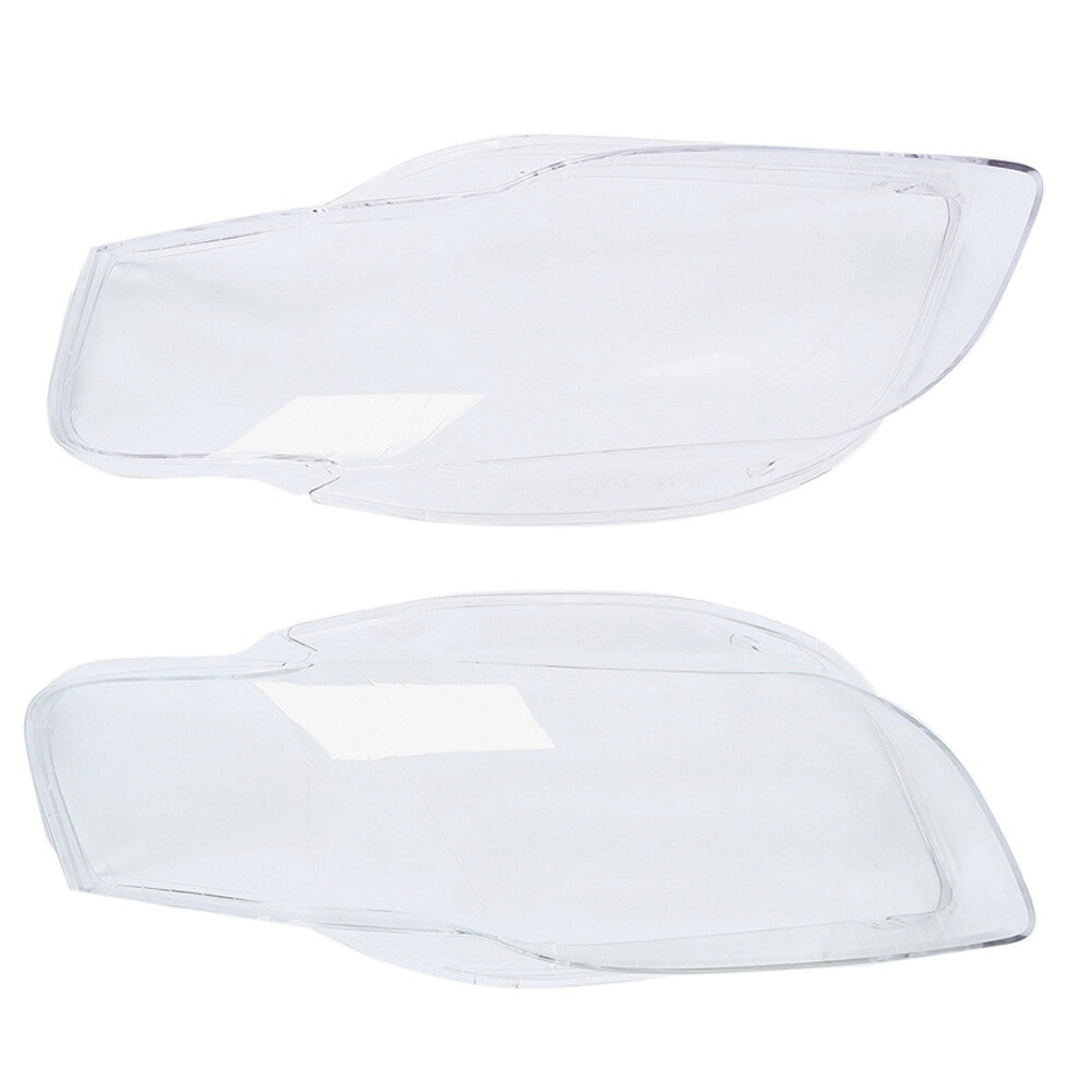 Left + Right front light lens cover transparent lens for Audi A4 B7 05-08