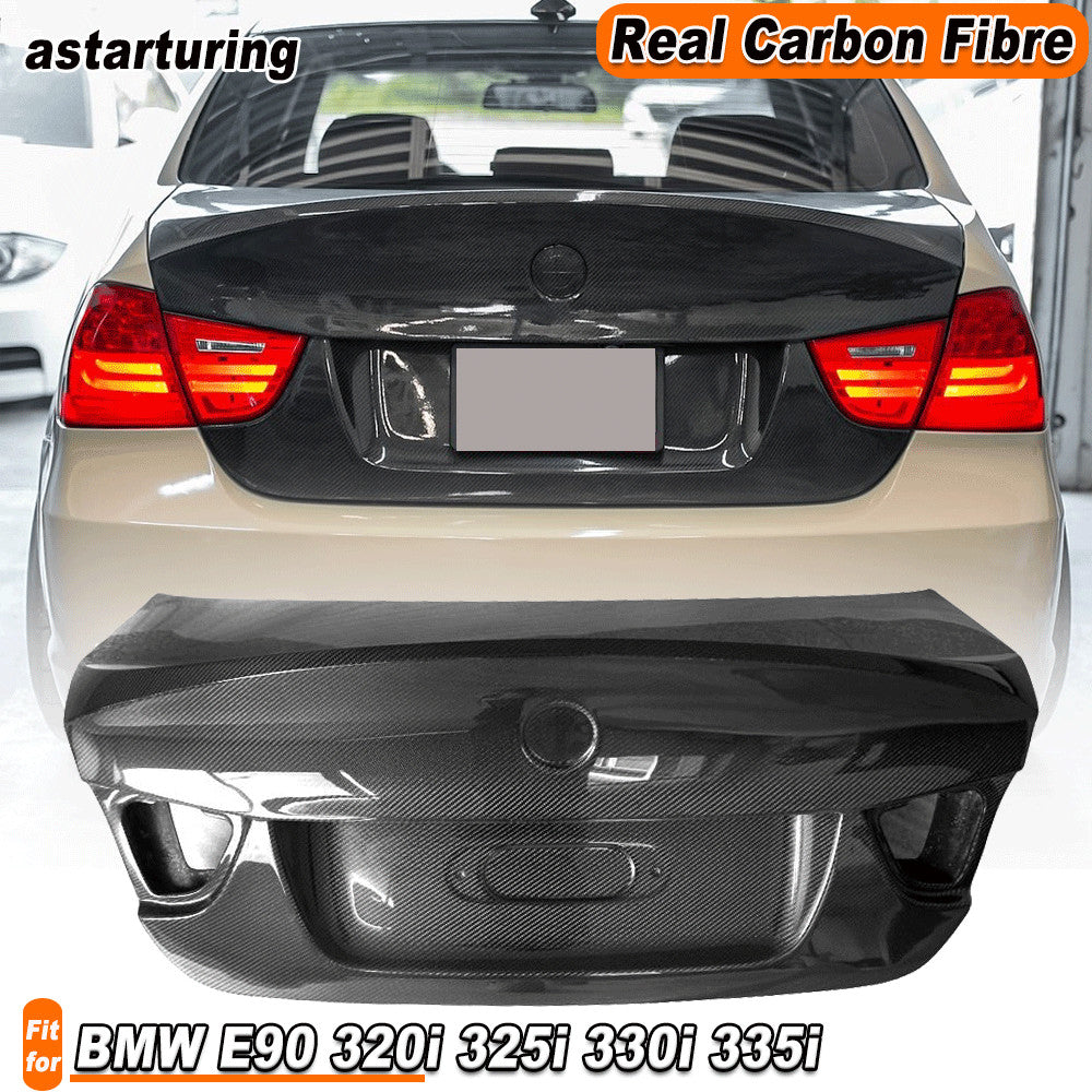 for BMW E90 325i 328i 335i 2009-12 Real Carbon Rear Bootlid Trunk Lid Cover Trim