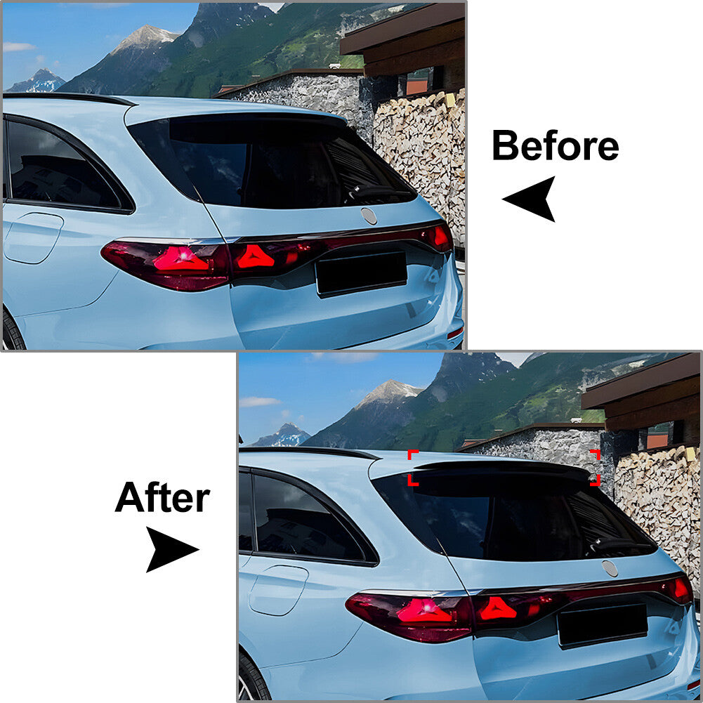 1pc ABS Rear Roof Spoiler Wing Lip for Mercedes-Benz E Class Estate S214 2024+
