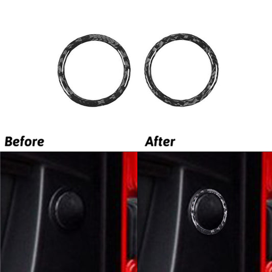 2X Carbon Fiber Rear Door Speaker Frame for Mercedes G-Class G350/G500 2013-2018