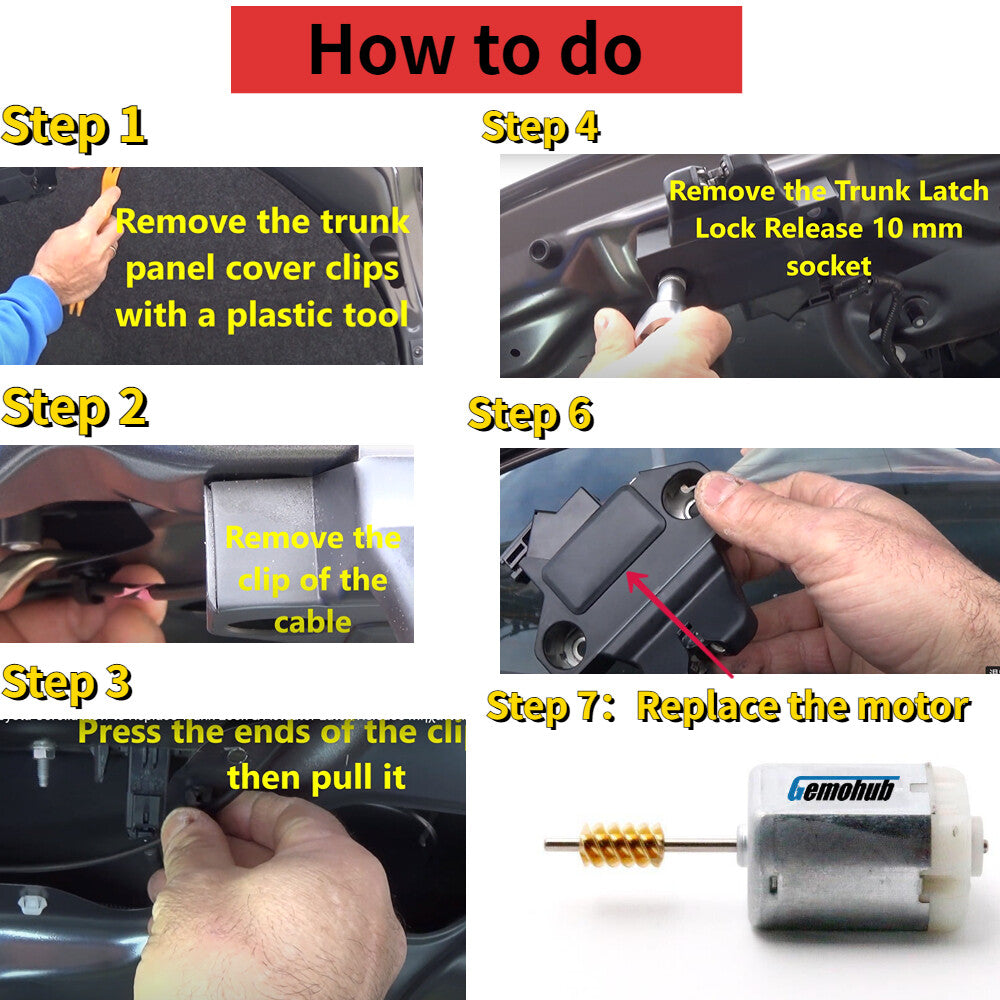 Rear Trunk Latch Lid Lock Actuator Motor for Hyundai 2013-2018 Santa Fe 3.3L US