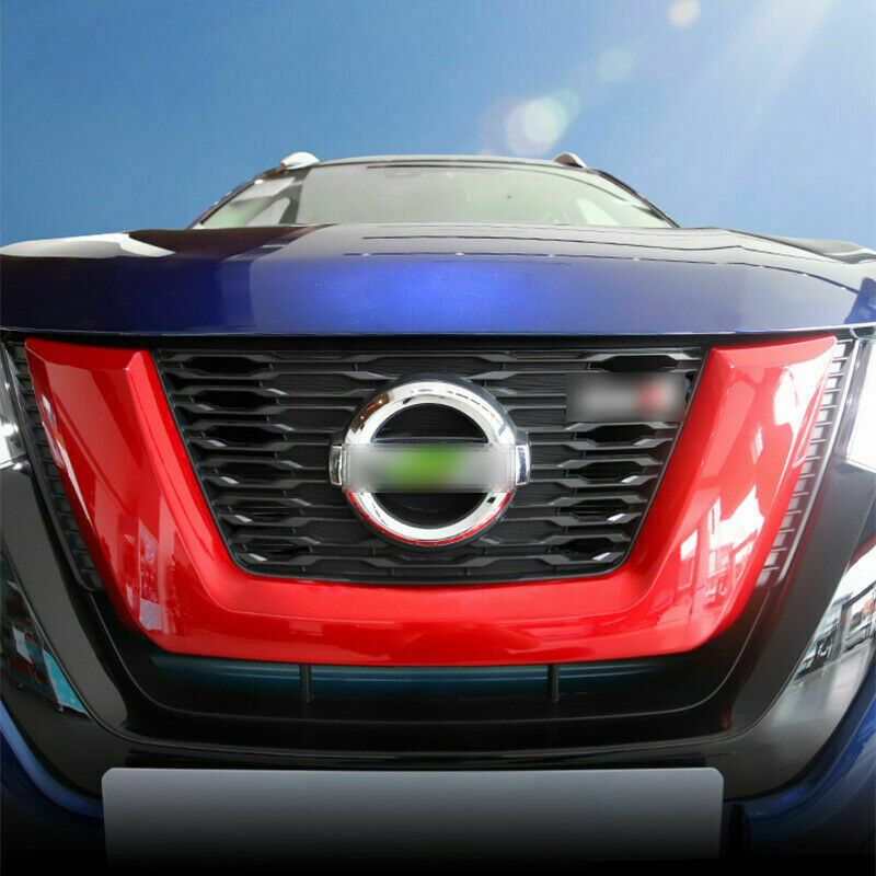 for Nissan Rogue 2017-2020 Red ABS Front Grille Grill Trim Molding Outer