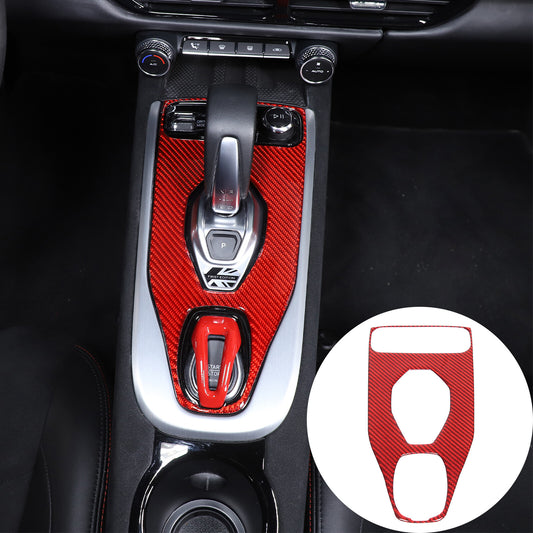 Red carbon fiber center gear derailleur panel cover sticker for Lotus EMIRA 2022-23