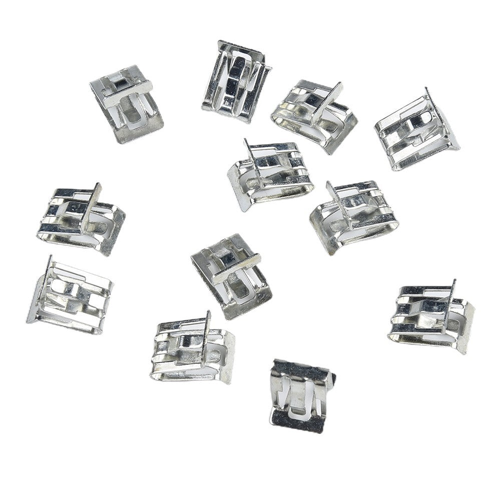 25-Piece Pack Metal Fastener Clips 1/2 x 5/8 Car Fixture Molded Trim Accessories