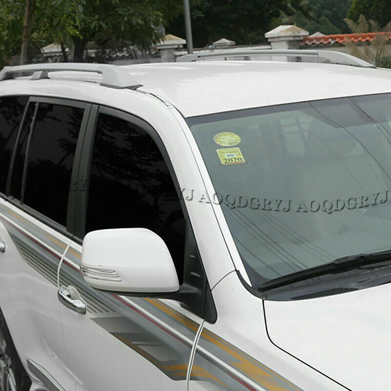 for LEXUS LX570 2016-2021 Chrome Front Windshield Moulding Trim Strips Stainless