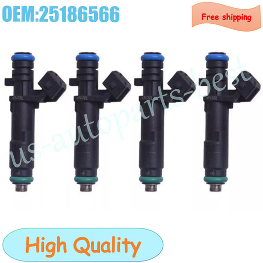 4Pcs Fuel Injector 96800843 for Chevrolet Spark 2010-2015 25186566
