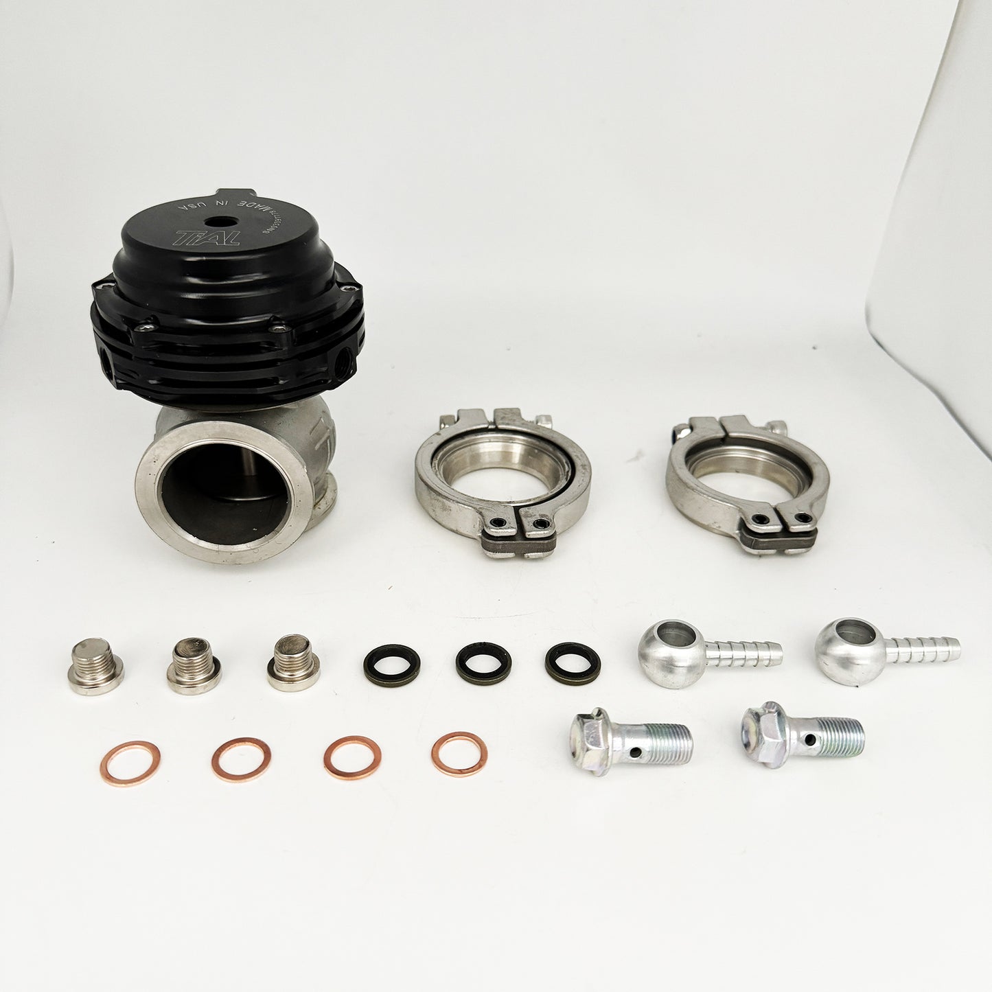 Turbo External Wastegate 38MM MVS BOV Boost W/ Tial Springs Flange BLACK