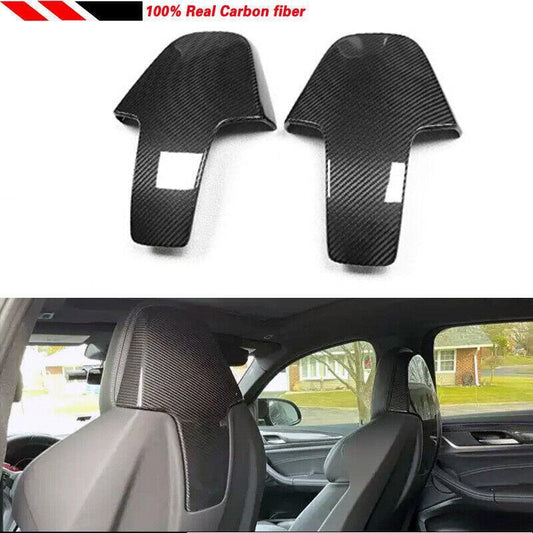 Replacement parts for carbon fiber for seat backrests and headrest covers for BMW G80, G82, M3, and M4.