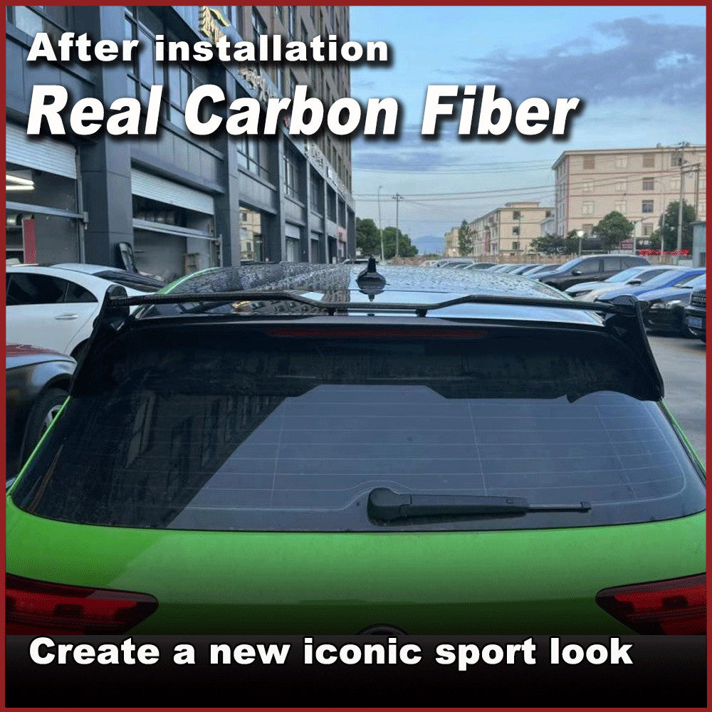 for Volkswagen VIII for Golf MK8 GTI 2021UP Real Carbon Fiber Rear Roof Spoiler Wing