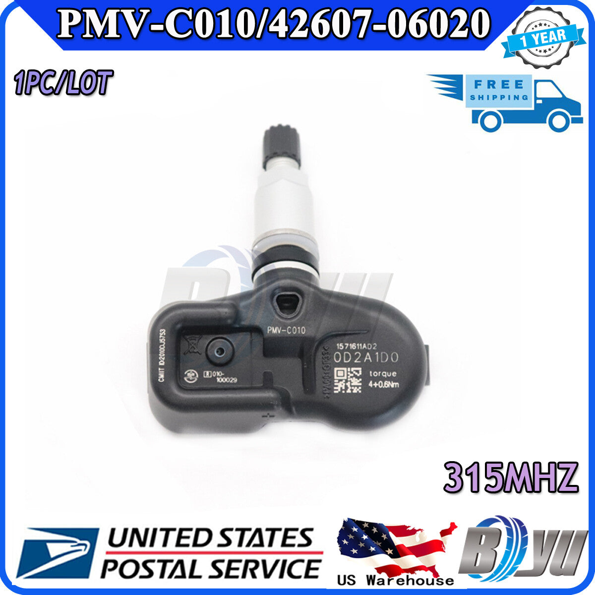42607-06020 PMV-C010 TPMS Tire Pressure Sensor for Lexus and for Toyota Sci-Tech PMVC010