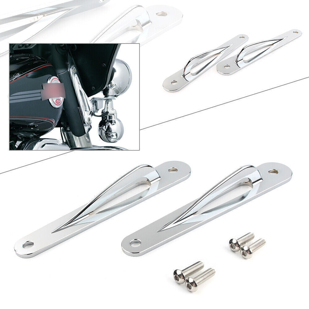 Custom Tie-Down Brackets Teardrop for Harley Touring Ultra Limited FLHTK Chrome