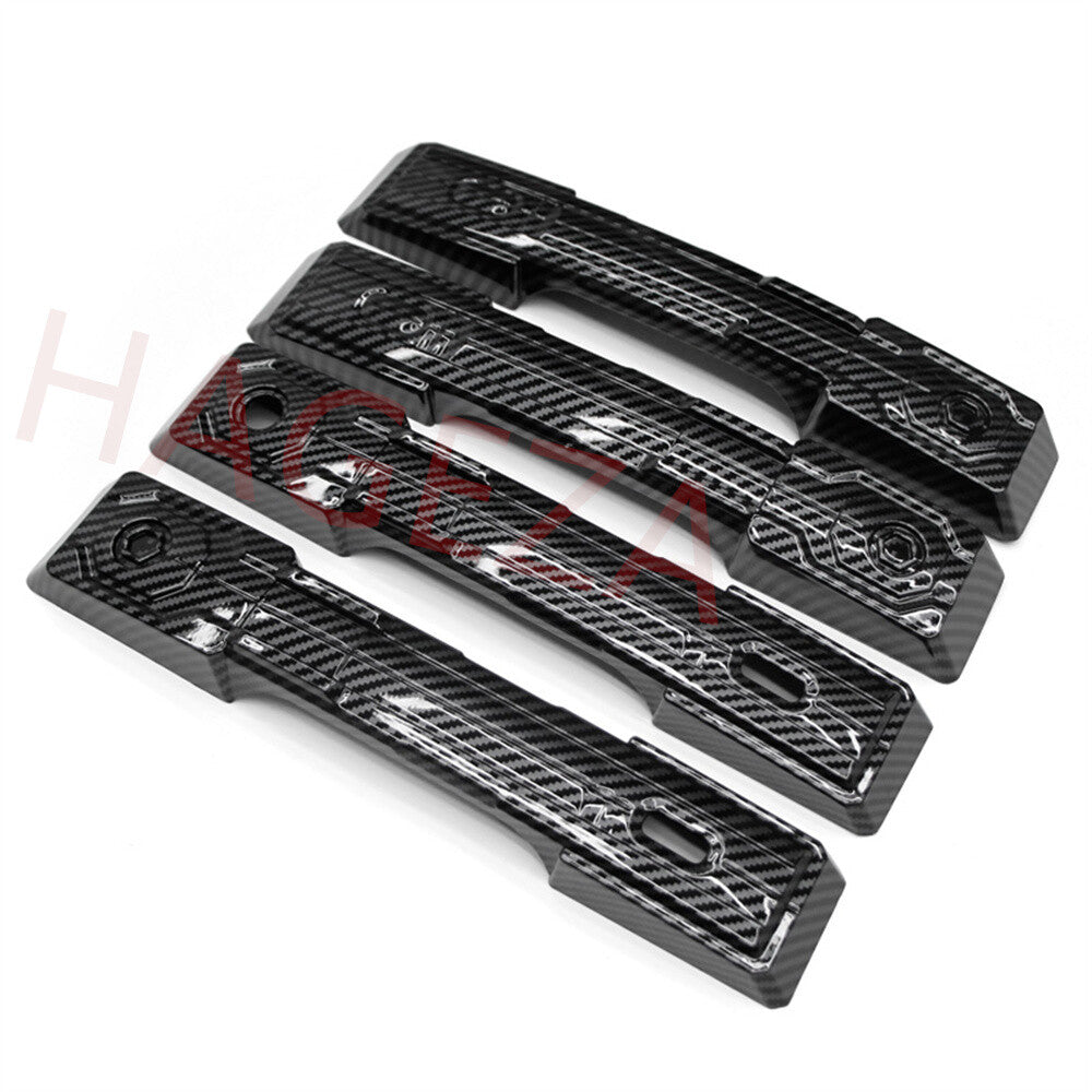 For Toyot@ for Land Cruiser LC250 2024+ Side Door Handle Panel Trim ABS Carbon Fiber