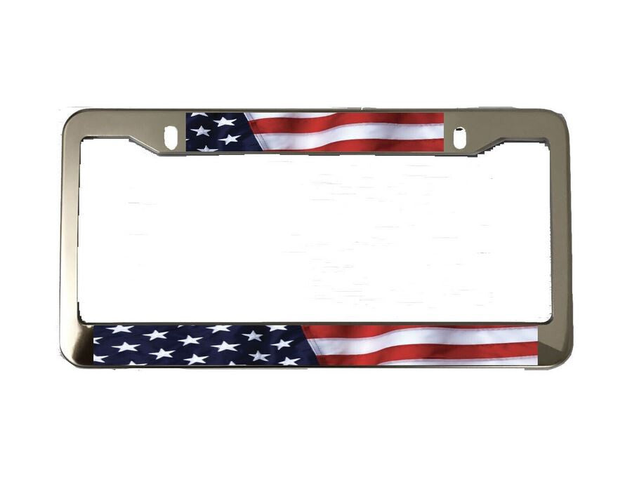 Car license plate cover, frame cover, rear trunk with American flag chrome plating suitable for Toyota 1x