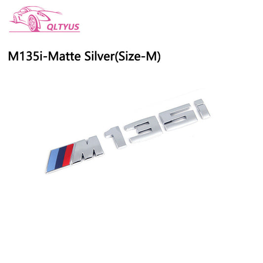 for BMW M Serie M135i Trunk Emblem Size Middle Lettering Decal Badge Set