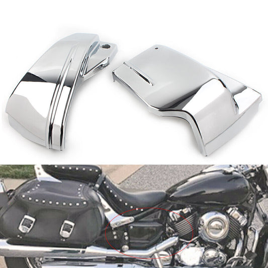 for Yamaha V Star 650 DragStar 650 XVS650 XVS650A Battery Side Cover Silver ABS