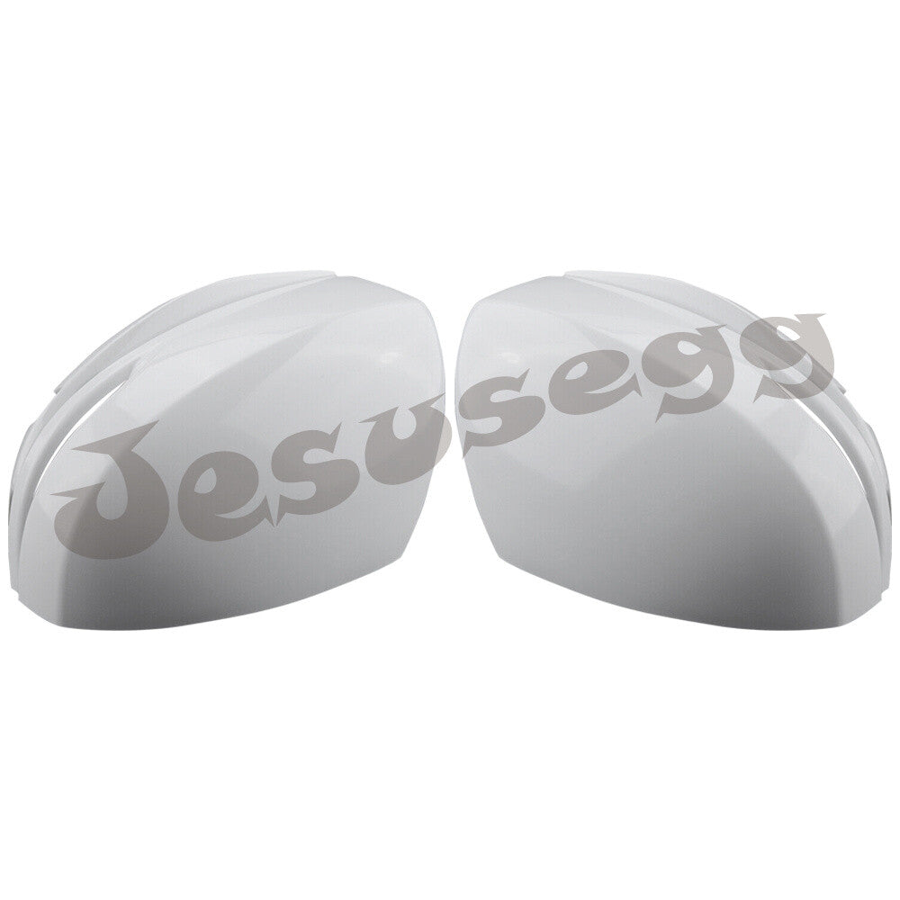 2Pcs LR Door Side Rear View Mirror Cover W/ Light Hole For 14-18 for Honda Fit Jazz