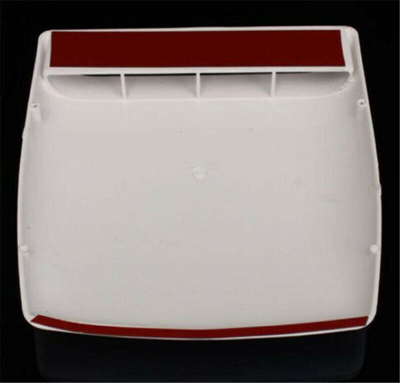 3D White Car Air Flow Intake Hood Scoop Vent Bonnet Decor Cover Decal