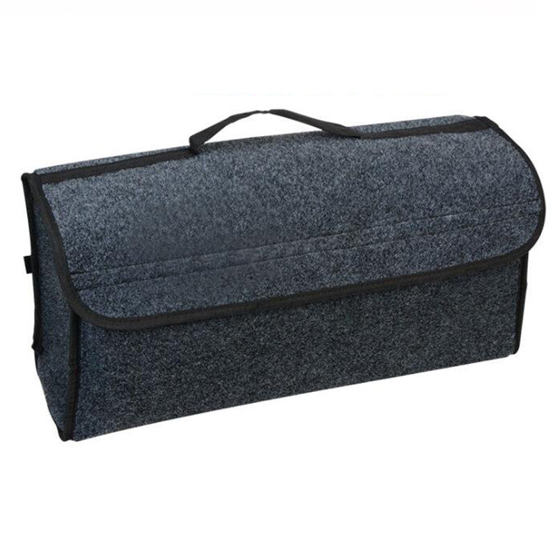 Trunk Cargo Organizer Gray Folding Collapsible Storage Bag Bin For Car Truck SUV