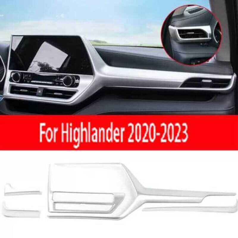Center Console Matte Silver for Toyota Highlander 2020-2023 Dash for Co -Pilot Strip