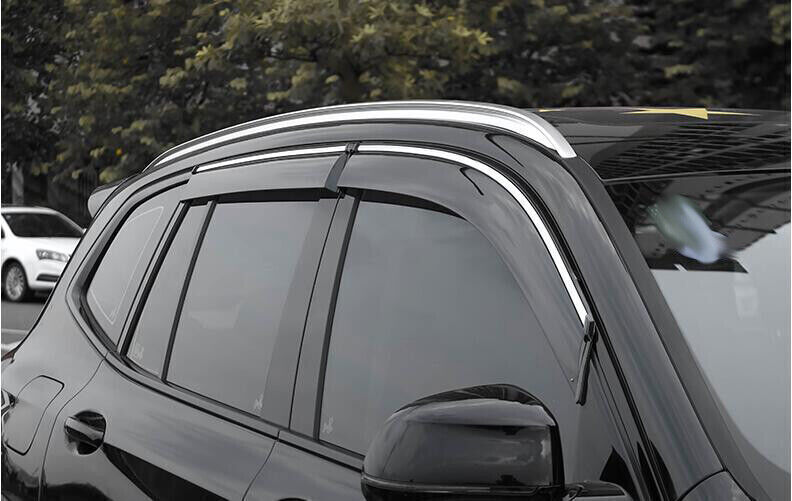 for BMW X3 G01 2018-2021 ABS Black Window Sun Visor Vent Deflector Guard Kit 4x