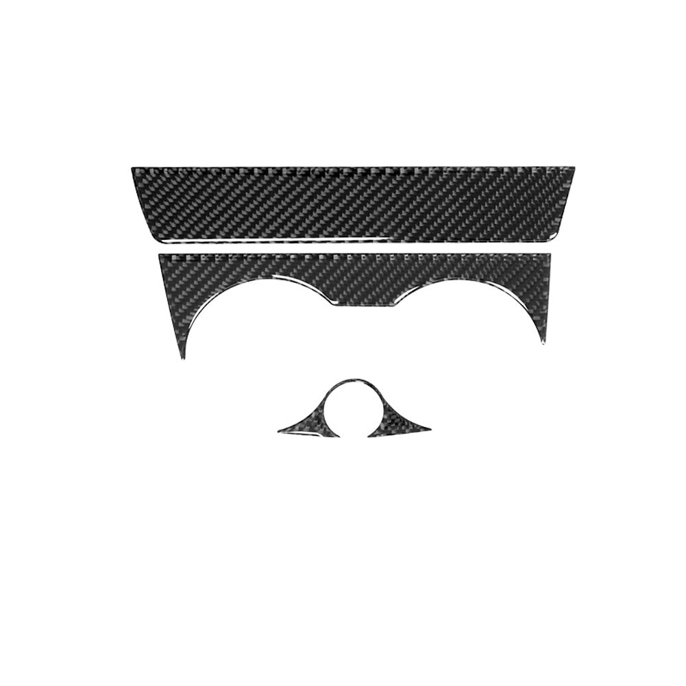 3x carbon fiber medium beverage holder trimming for BMW X3 F25 X4 F26 2011-2017