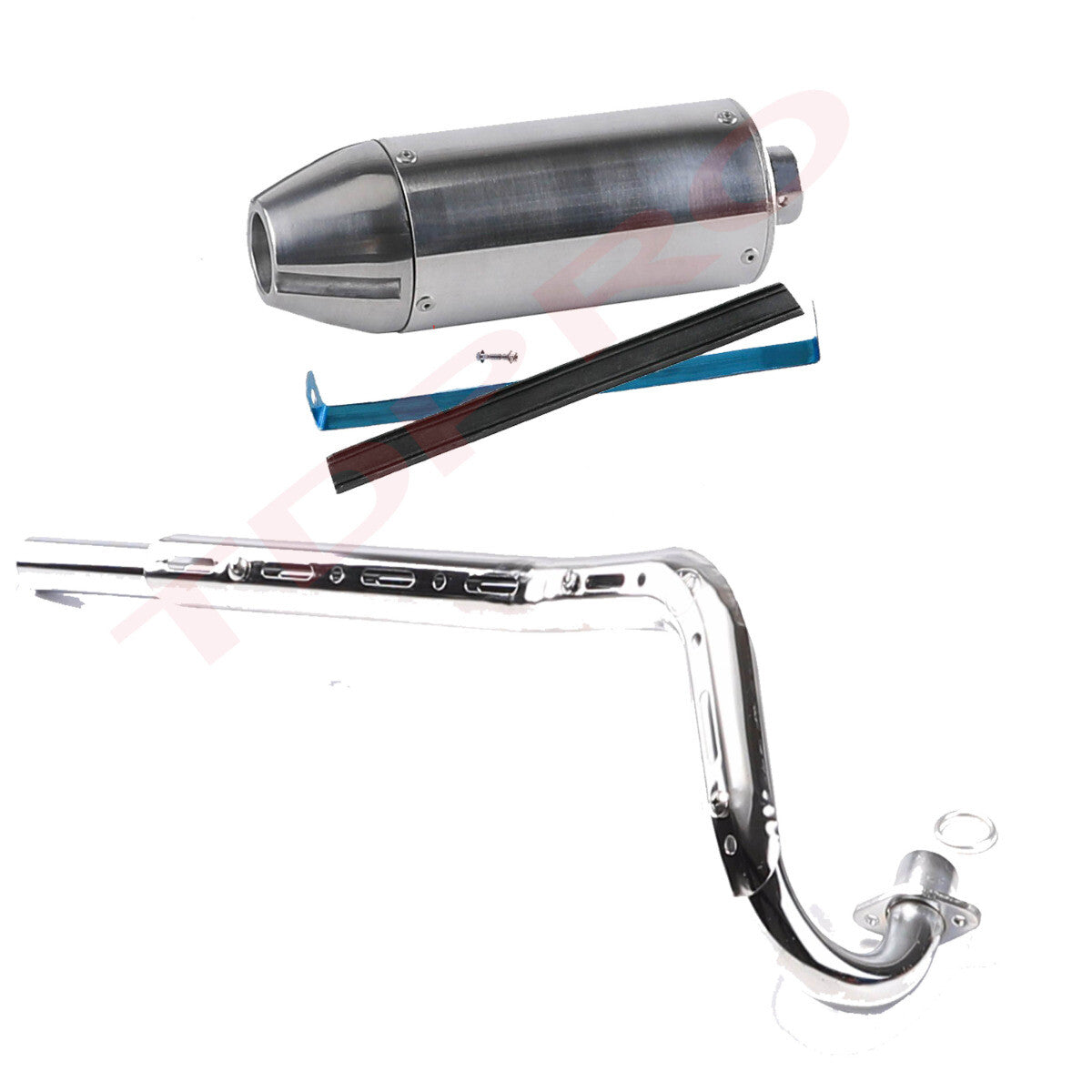 Exhaust muffler pipe suitable for Pit bicycles 50cc, 70cc, 110cc, 125cc. (Taodao Coolster Atomik)