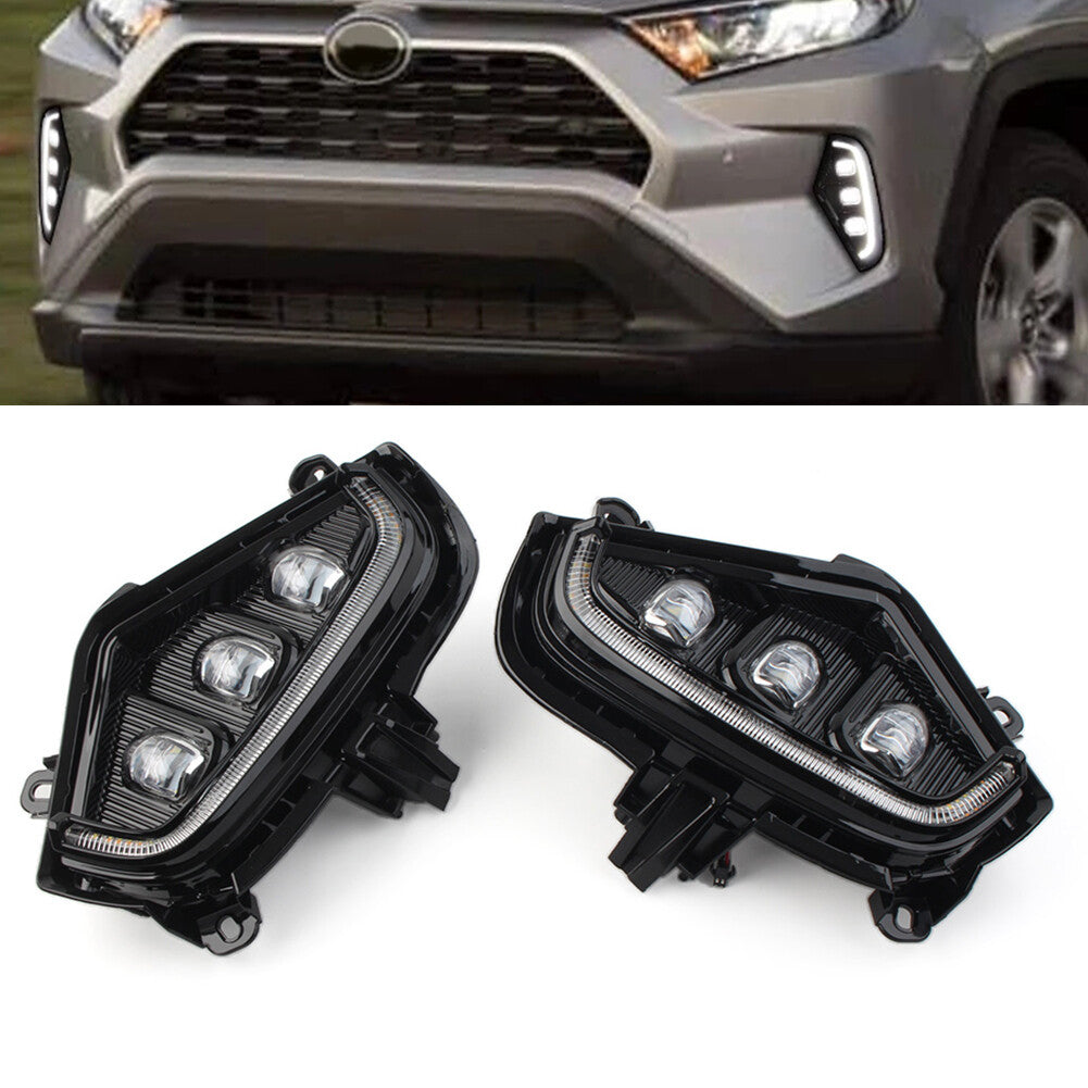 Daytime Running Light DRL Turn Signal Light Fog Lamp for Toyota RAV4 2019-2021