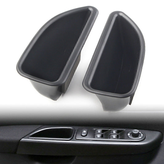 Front Door Handle Armrest Storage Box Tray Hold Bin Kit Fit for Renault Captur 14-18