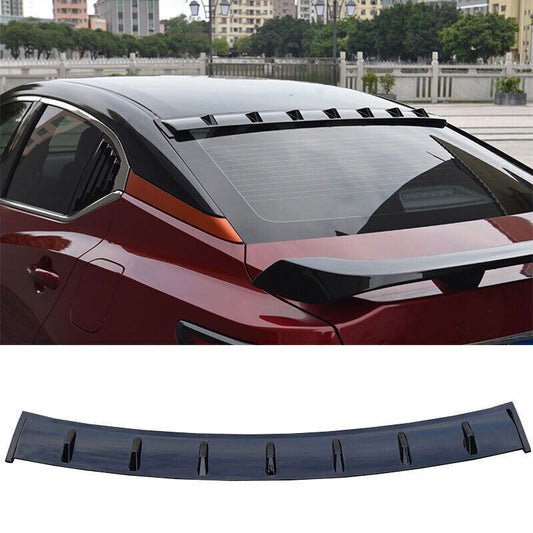 ABS Bright Black Roof Trunk Spoiler Wing Flap Trim 1P for Nissan Sentra 20-2023