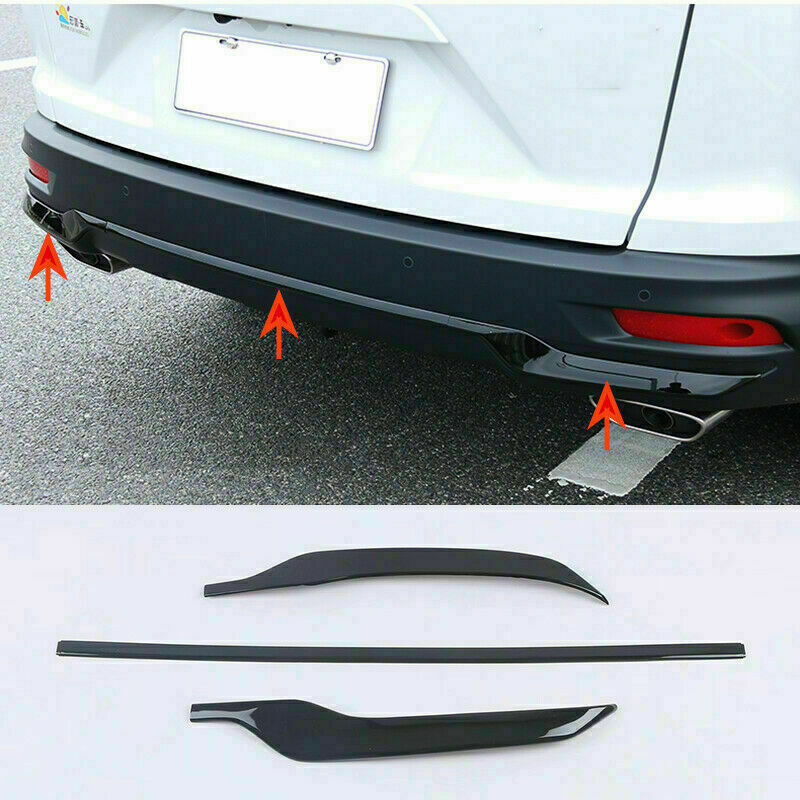 for Honda CRV CR-V 2020-2022 Glossy Black Rear Bumper Lip Cover Molding Trim 3X