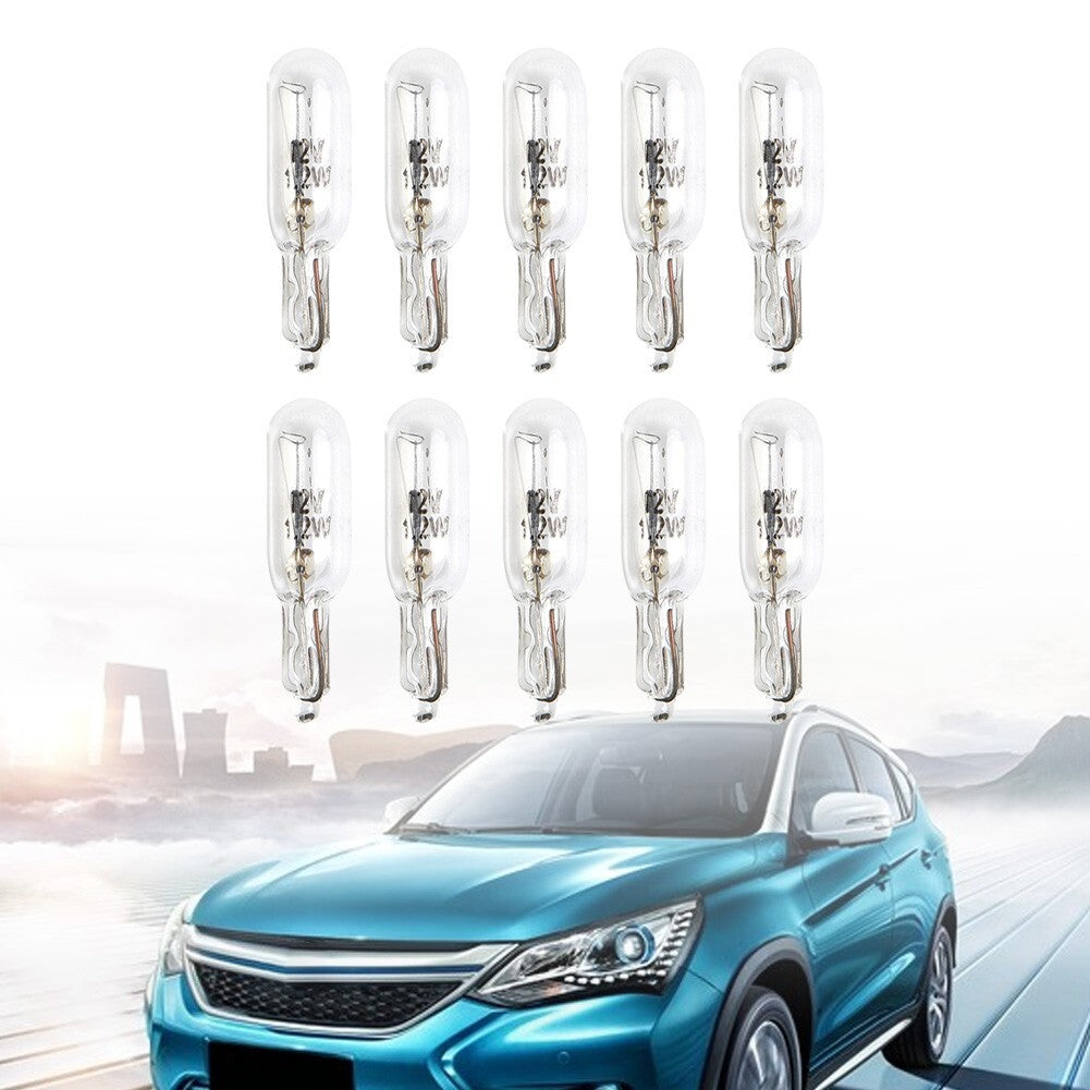 10-Piece T5 286 Car Dashboard Bulb Kit (12V)