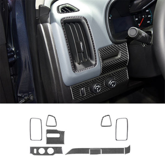 for Chevrolet Colorado for GMC for Canyon 2015-2022 9Pcs Dashboard Trim Cover Decor