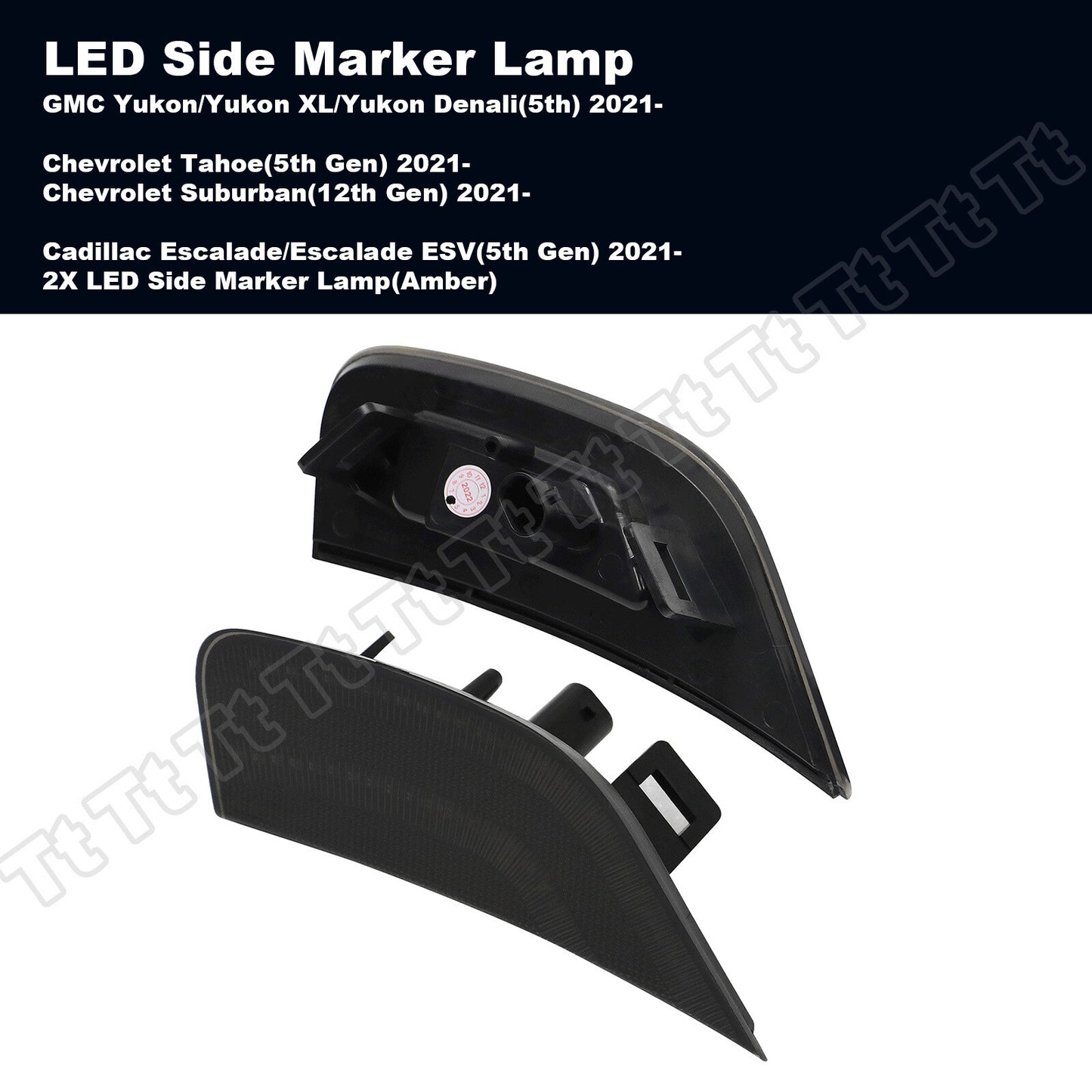 Applicable to 2021-2023 for Cadillac for Escalade for Chevrolet Suburban for GMC for Yukon Front Side Marker Lights