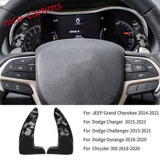 Forged Carbon/ABS Steering Wheel Shift Paddle for Dodge for Challenger Charger 2015+